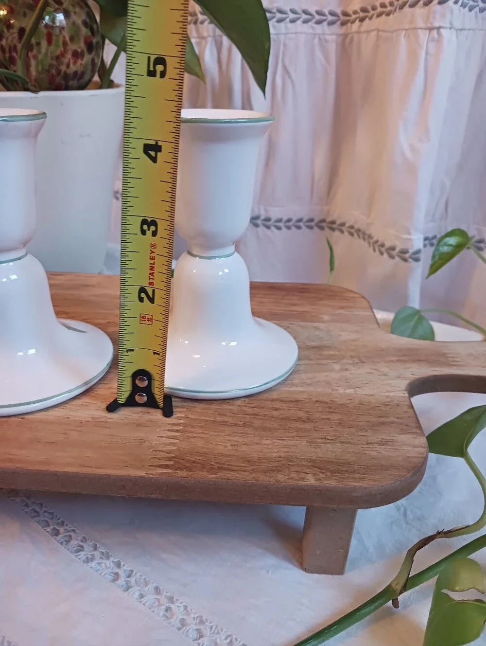 80s Vintage Candlesticks Block Bernarda Mary Lou Goertzen Poinsettia Ceramic